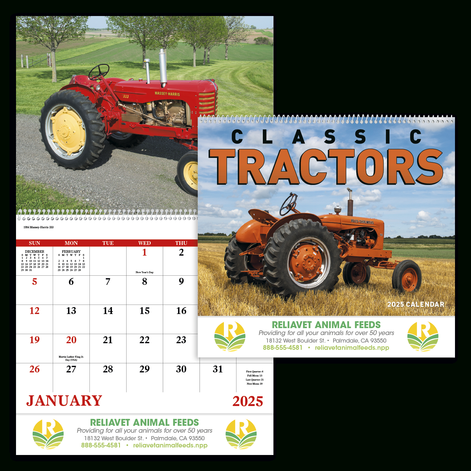 Classic Tractor Spiral Calendar with regard to Classic Tractors 2025 Calendar Printable