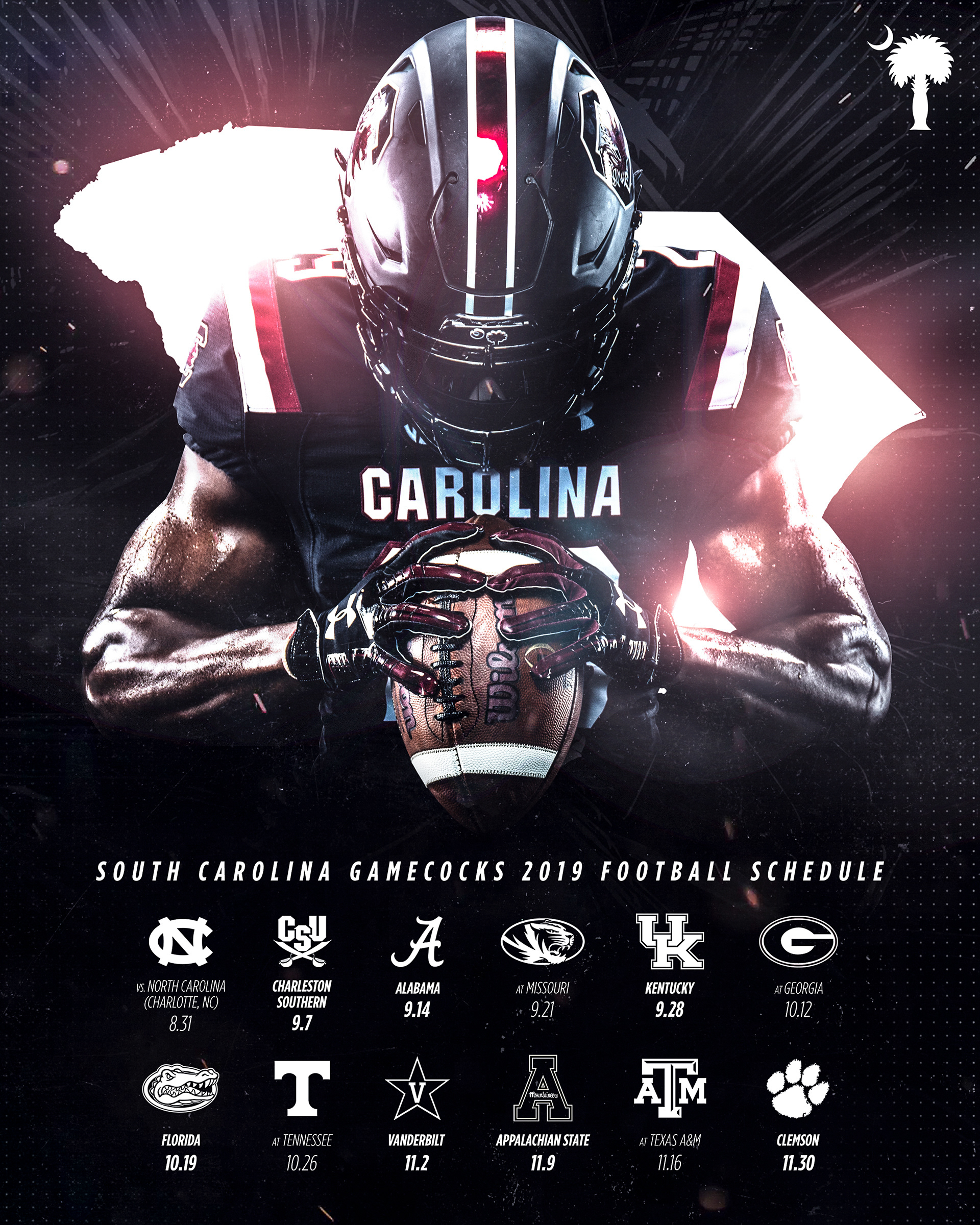 Col South Carolina Gamecocks 2025 Wall Calendar Good inside COL South Carolina Gamecocks 2025 Calendar Printable