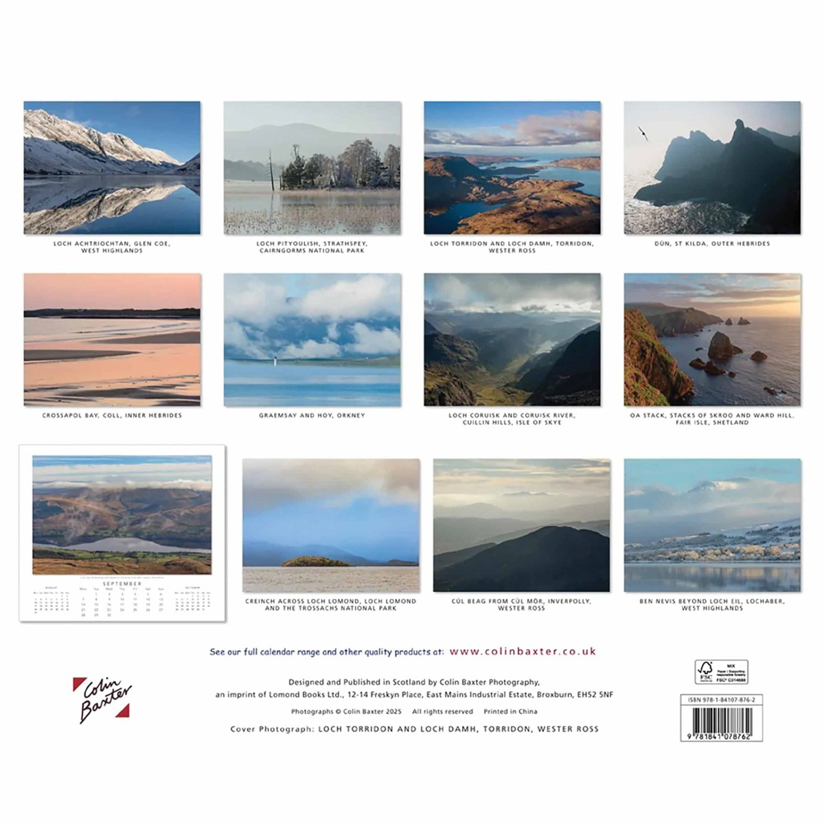 Colin Baxter, Scotland - The Light &amp;amp; The Land Deluxe Calendar 2026 with regard to Scotland Light And Land 2025 Calendar Printable