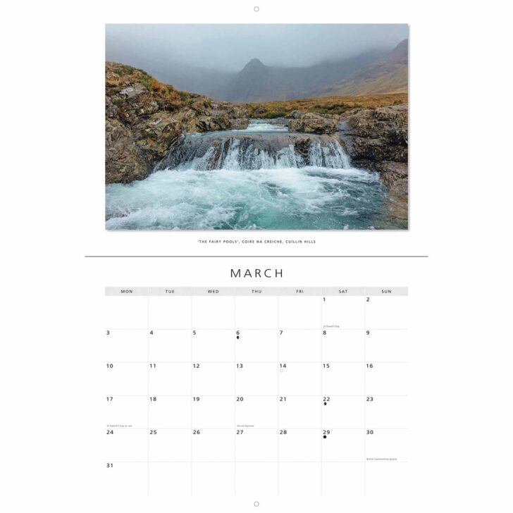 Isle of Skye 2025 Calendar Printable