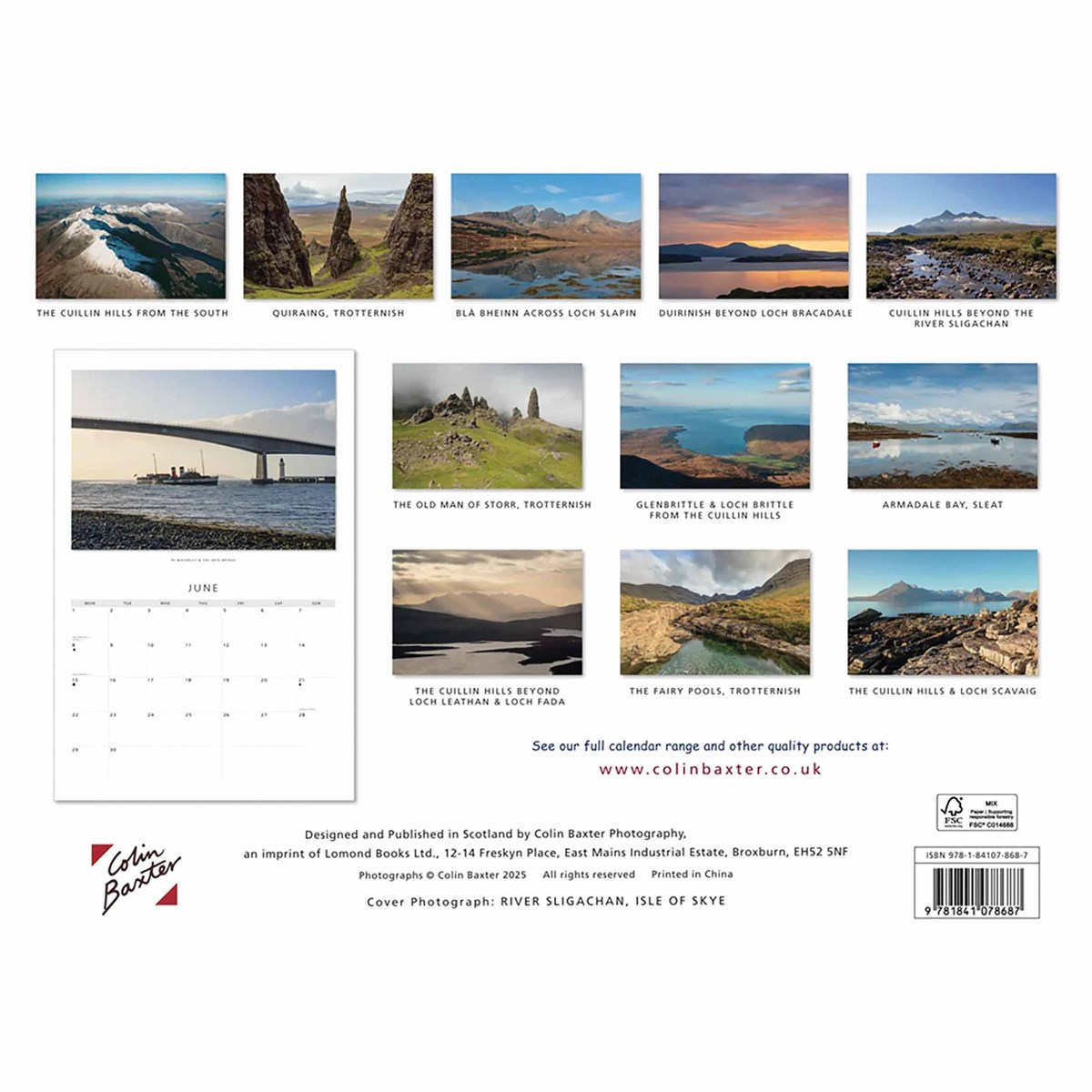 Colin Baxter, The Isle Of Skye A4 Calendar 2026 throughout Isle Of Skye 2025 Calendar Printable