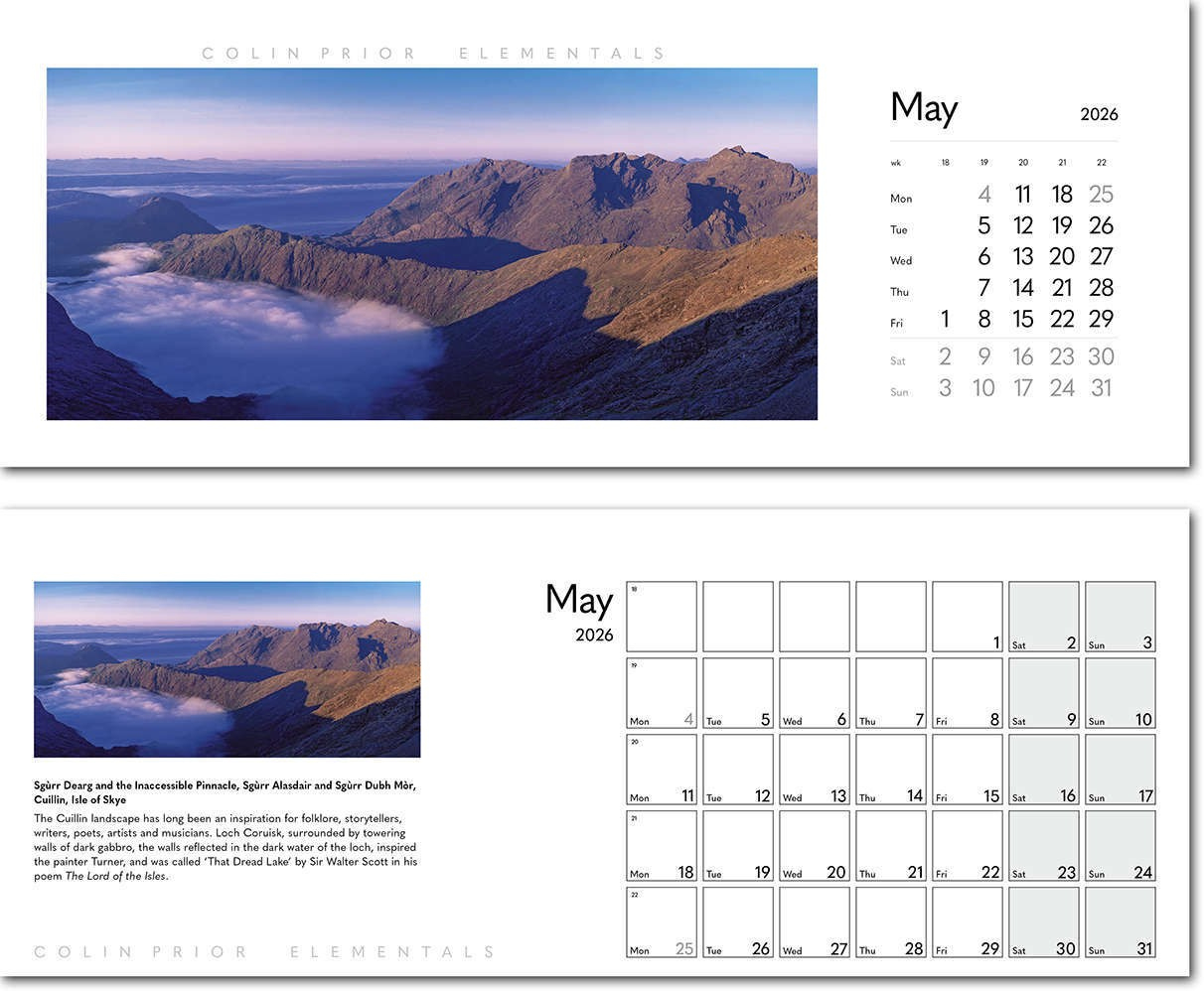 Colin Prior Note Station Promotional Desk Calendar 2026 - Rose pertaining to Scotland Light and Land 2025 Calendar Printable