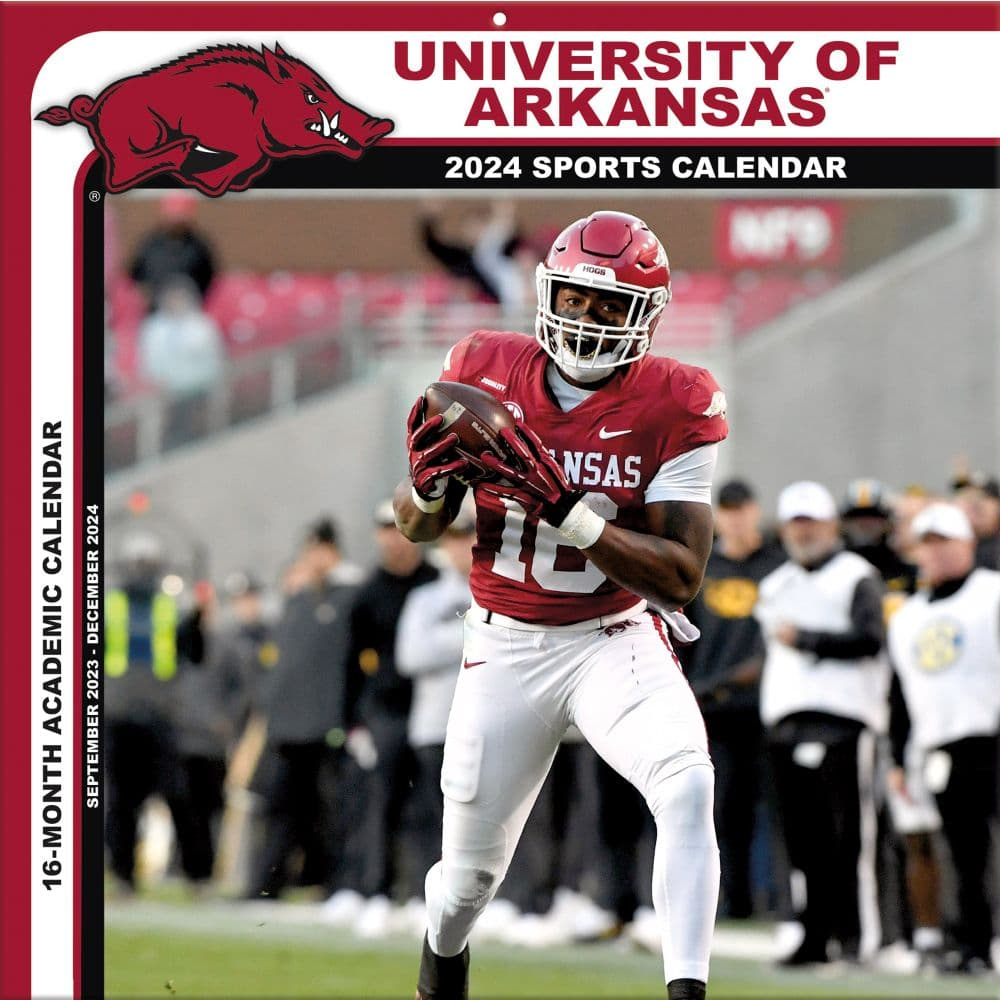 College Sports in Col Arkansas Razorbacks 2025 Calendar Printable