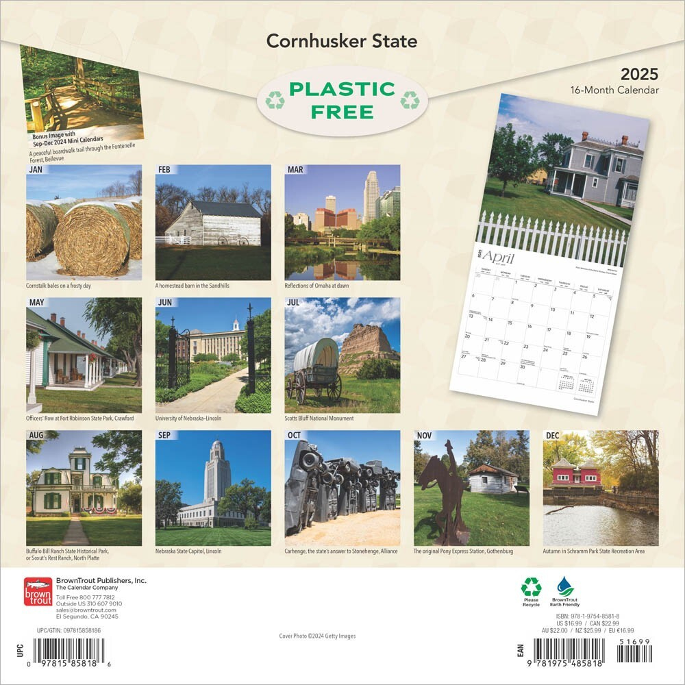 Cornhusker State | Nebraska Places | 2025 12X24&amp;quot; Square Wall inside Cornhusker State Nebraska 2025 Calendar Printable