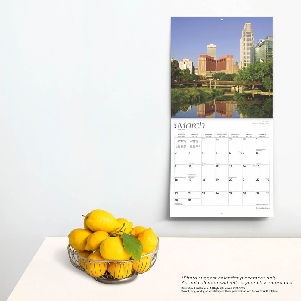 Cornhusker State | Nebraska Places | 2025 12X24&amp;quot; Square Wall with regard to Cornhusker State Nebraska 2025 Calendar Printable