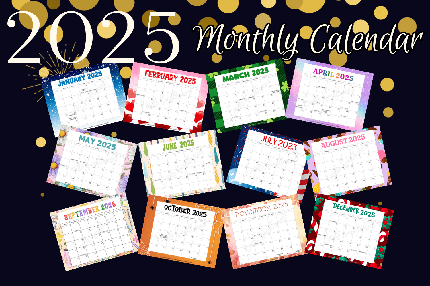 Cute 2025 Free Printable Monthly Calendars - Cassie Smallwood throughout Kids Awesome Activity 2025 Calendar Printable