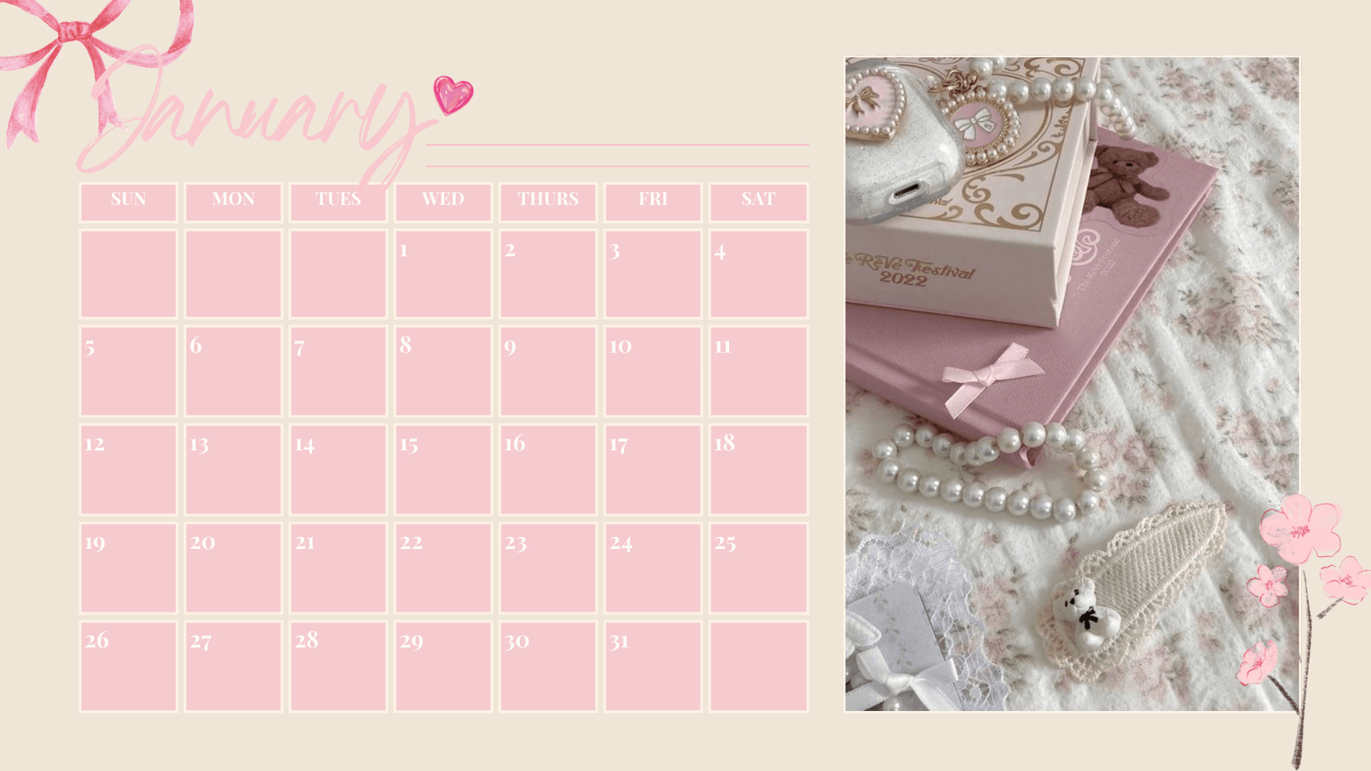 Cute Pink Aesthetic 2025 Monthly Calendartincreativex - Raket.ph intended for Pink Vibes Only 2025 Calendar Printable
