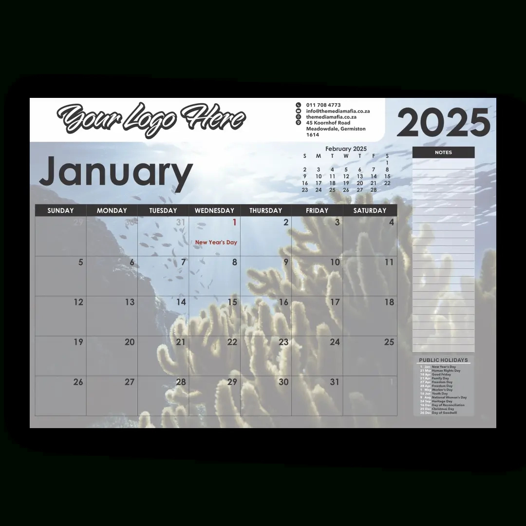 Desk Calendar | Desk Pad Calendars | 2025 Printed Calendars within Waters Edge 2025 Calendar Printable