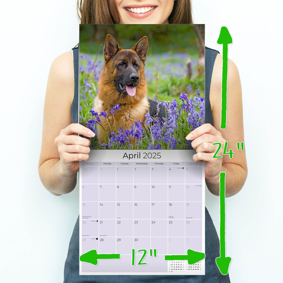 Deutscher Schäferhund Rasse Kalender 2025 Volle Grösse intended for Just German Shepherds 2025 Calendar Printable