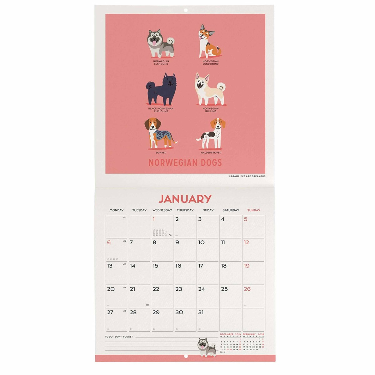 Dogs Of The World Mini Calendar 2025 within Dogs 365 2025 Calendar Printable