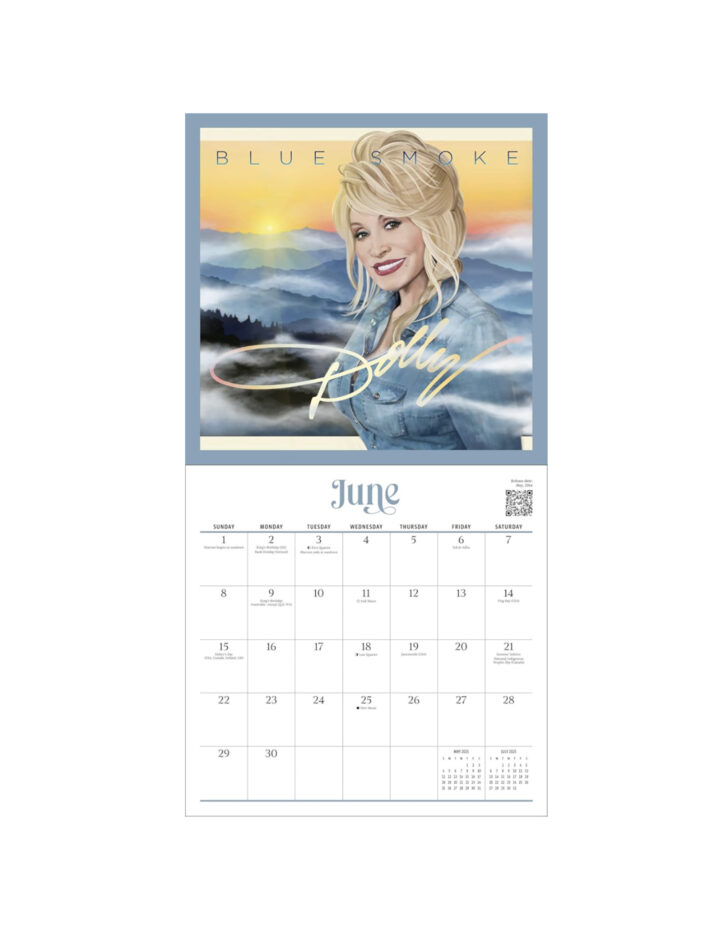 Dolly Parton 2025 Calendar Printable