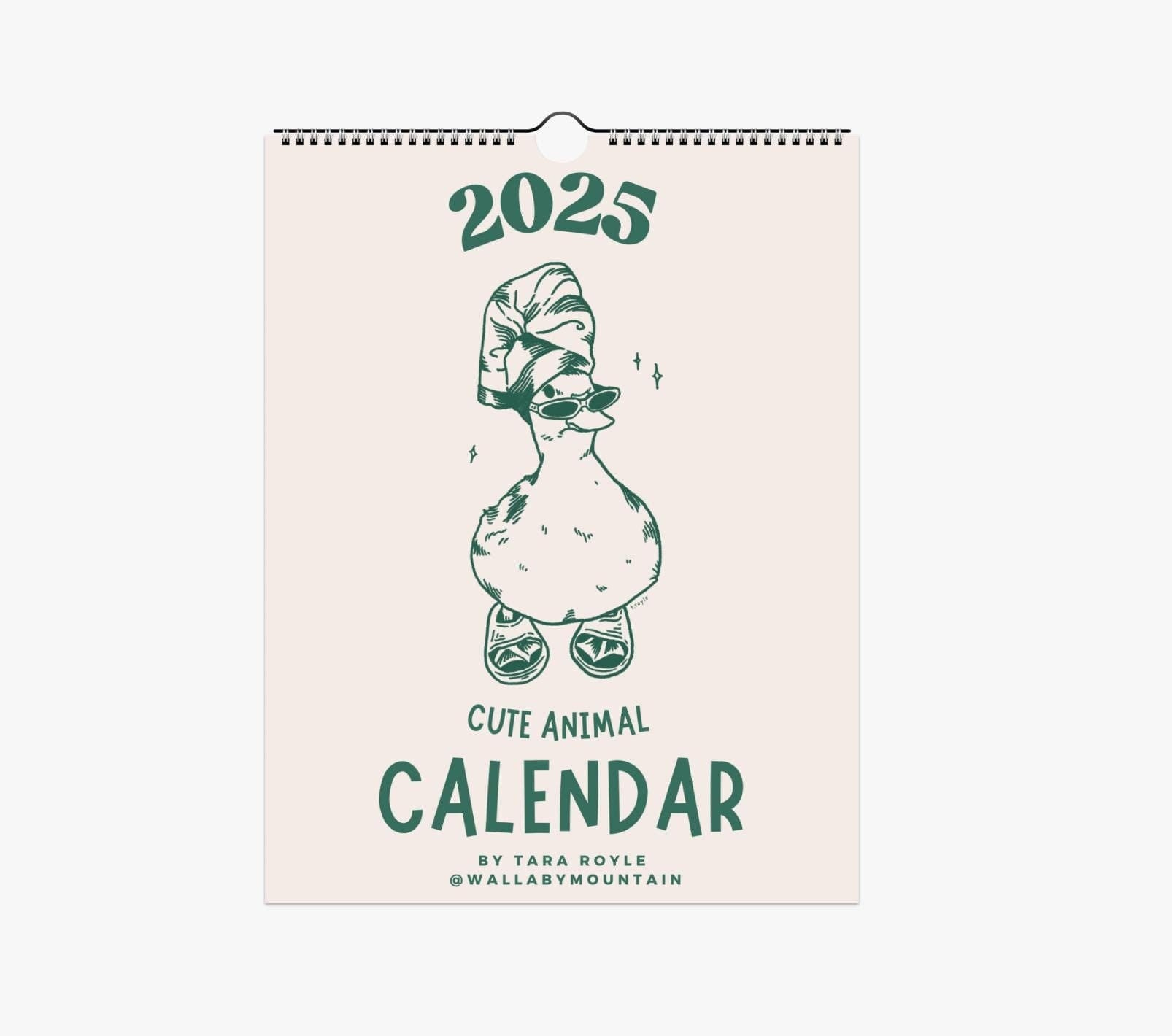 Duck Wall Calendar - Etsy throughout Wise Quacking 2025 Calendar Printable