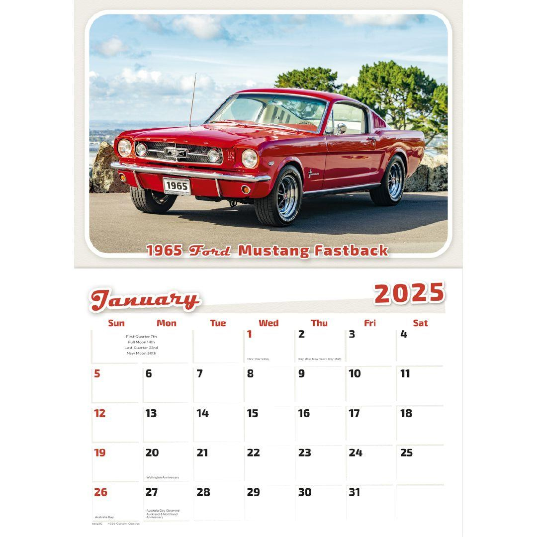 Easy2C 2025 Custom Classic Cars Calendar 29.Cm X 20.5Cm intended for Classic Cruisin And Chrome 2025 Calendar Printable