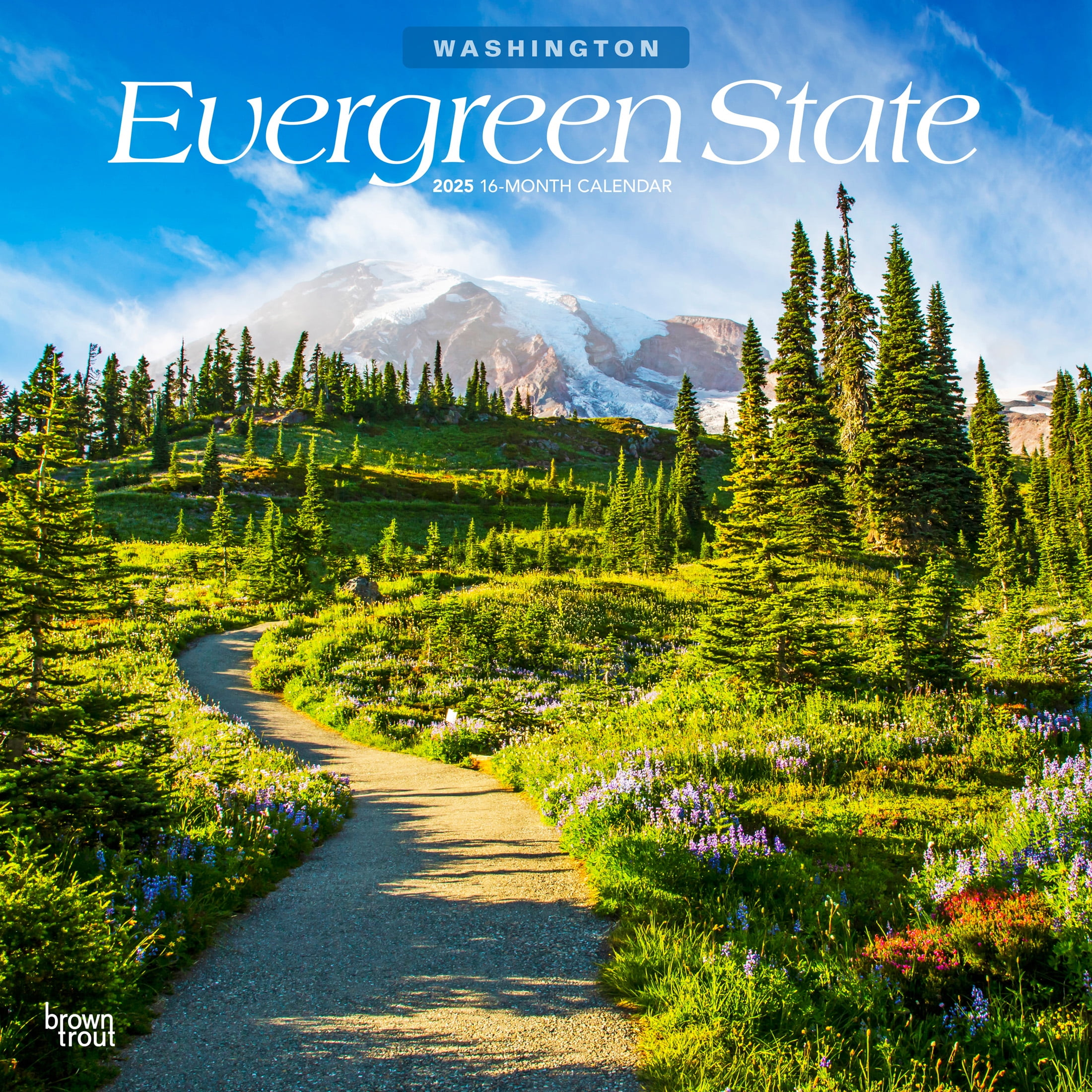 Evergreen State | Washington Places | 2025 12X24&amp;quot; Wall Calendar | Browntrout throughout Washington Wild And Scenic 2025 Calendar Printable