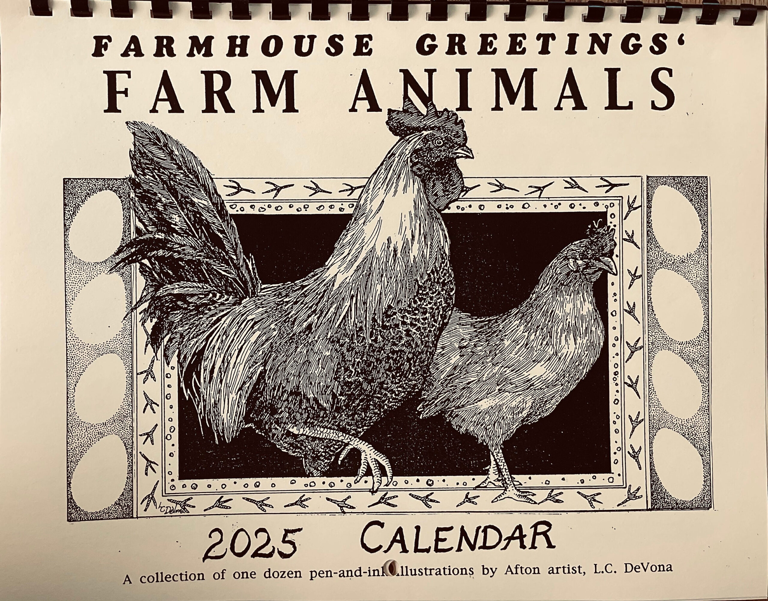 Farm Animals 2025 Wall Calendar- Illustrated, Printed And Produced intended for On the Farm 2025 Calendar Printable