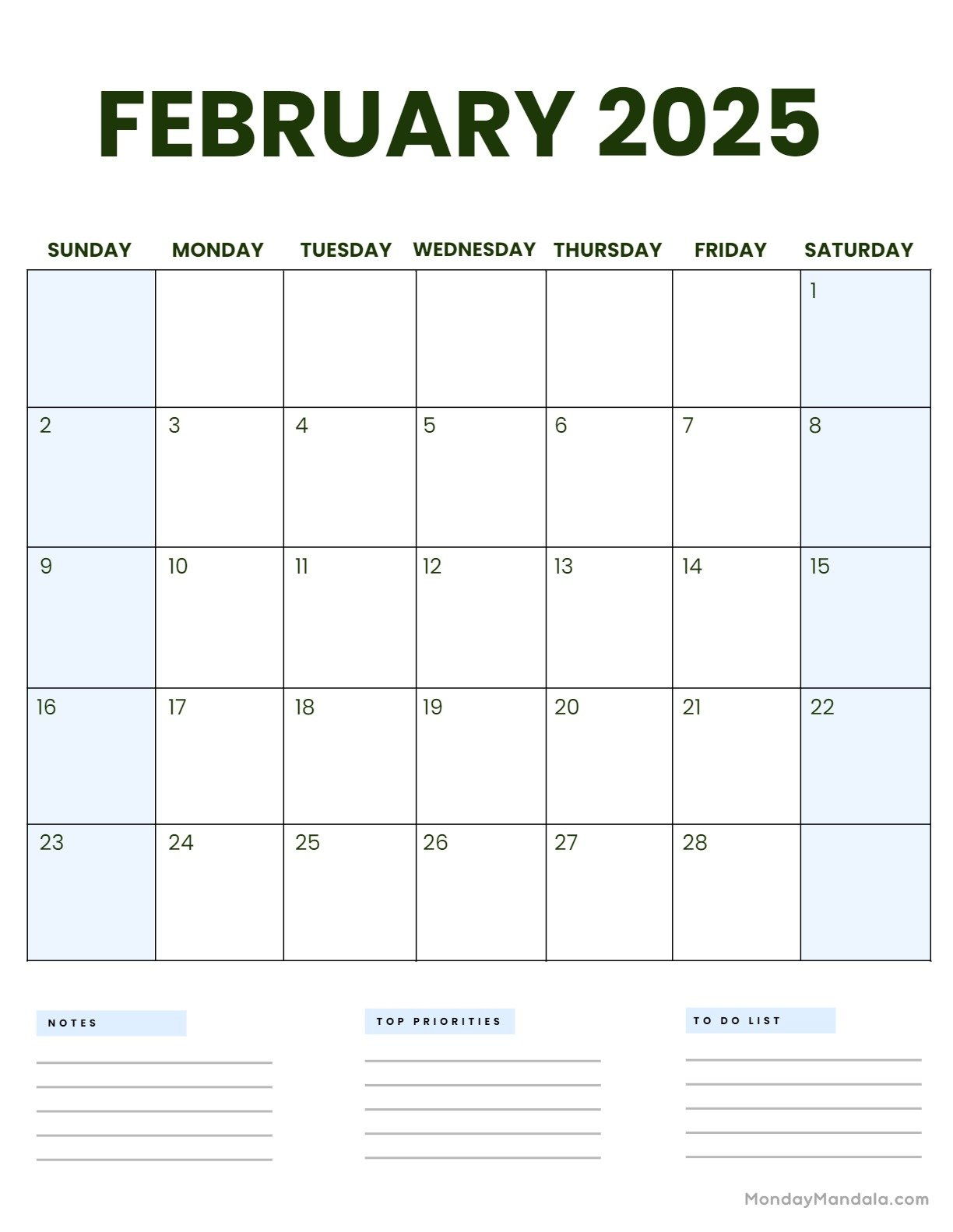 February 2025 Calendar (52 Free Pdf Printables) for Charcuterie Boards 2025 Calendar Printable