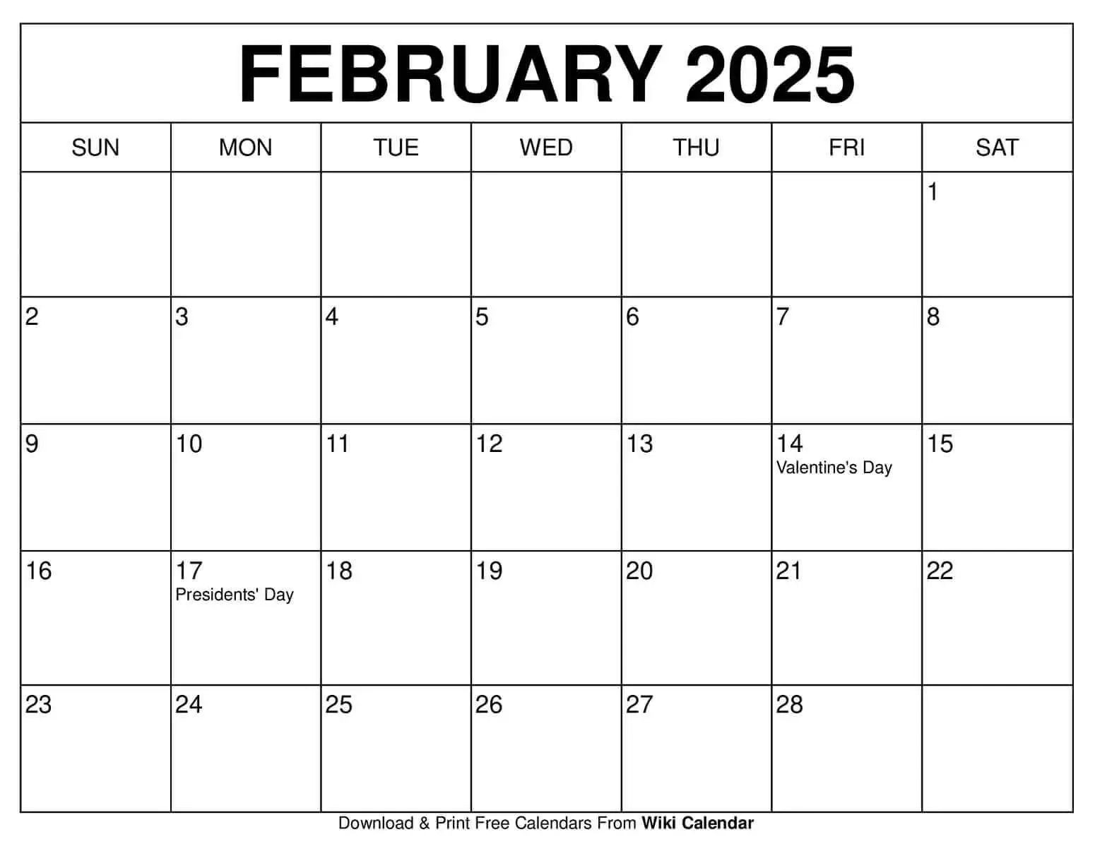 February 2025 Calendar - Printable Templates &amp;amp; More in Gin O Clock 2025 Calendar Printable