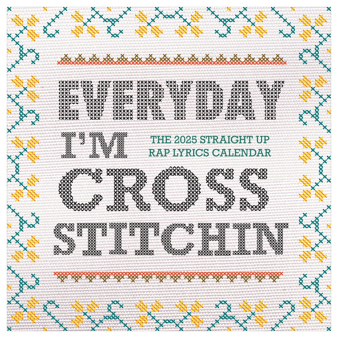 Final Sale 2025 Cross Stitch Lyrics Wall Calendar - Etsy with Cross Stitch Lyrics 2025 Calendar Printable