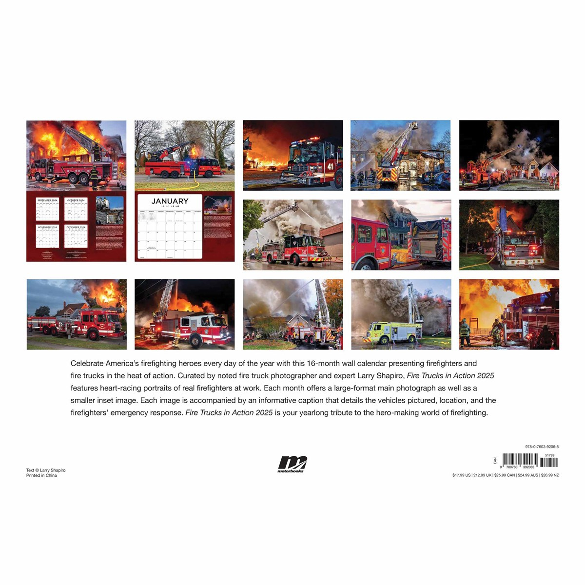 Fire Trucks In Action Deluxe Calendar 2025 for Fire Trucks in Action 2025 Calendar Printable