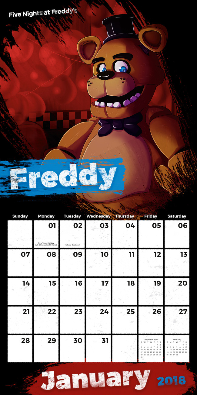 Five Nights At Freddys - Wall Calendars 2024 | Buy At Abposters in Five Nights At Freddys 2025 Calendar Printable