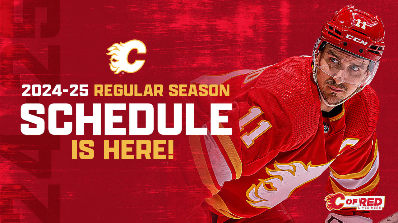 Flames Announce 2024-25 Regular Season Schedule | Calgary Flames for NHL Calgary Flames 2025 Calendar Printable