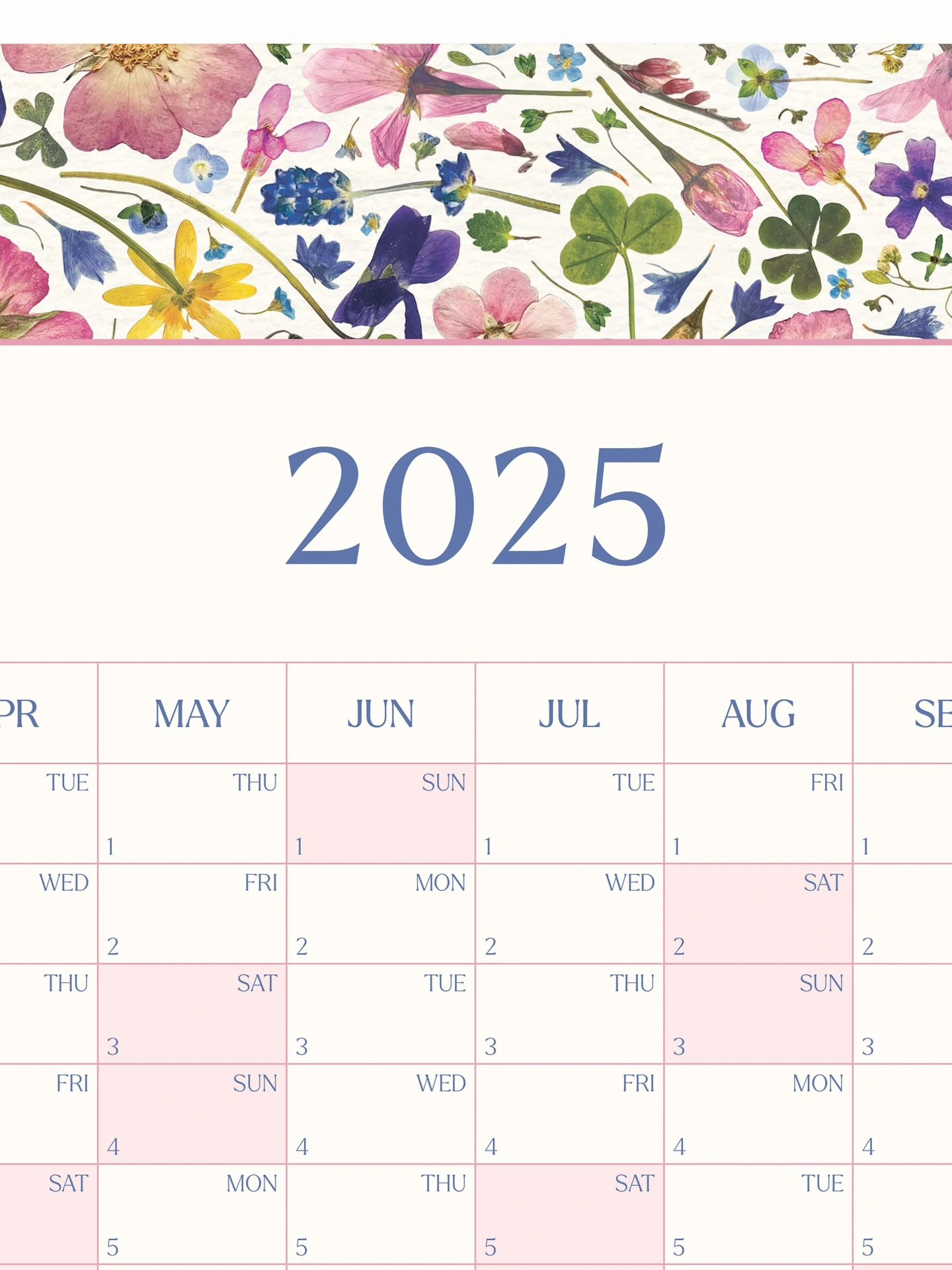 Floral Yearly Wall Planner For 2025, Natural - Holly &amp;amp; Co within Aspire to Inspire 2025 Calendar Printable