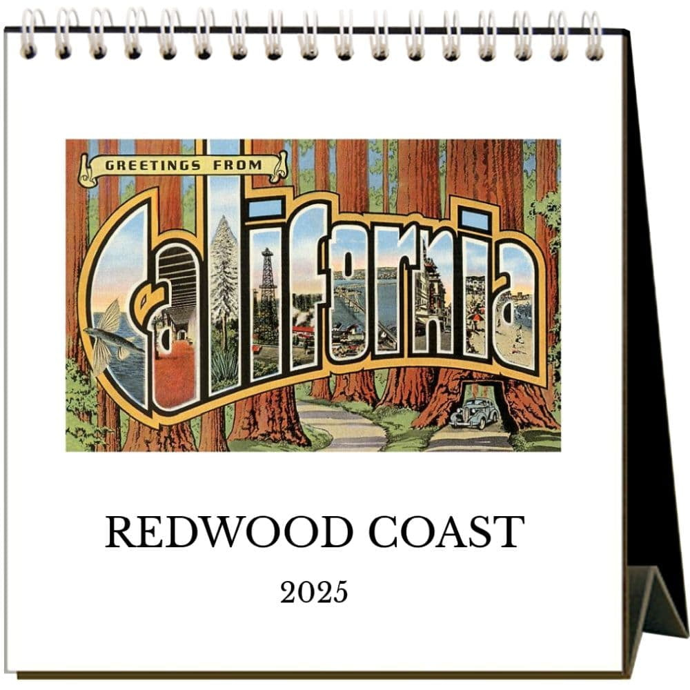 Found Image Press, Nostalgic Redwood Coast 2025 Easel Desk intended for California Redwoods 2025 Calendar Printable