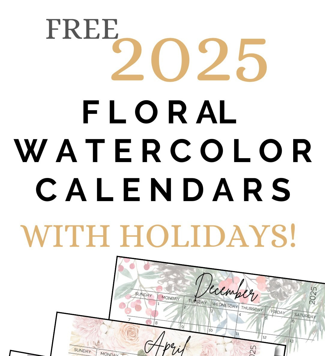 Free 2025 Monthly Calendar Printables {Two Options} - Peaches &amp;amp; Prayer intended for South Dakota 2025 Calendar Printable