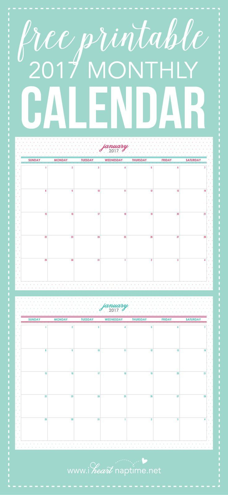 Free 2025 Printable Calendar Template - I Heart Naptime regarding Naptime 2025 Calendar Printable