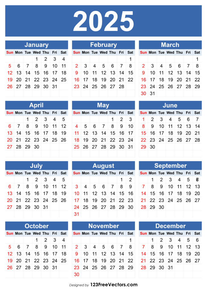 Vintage Textures 2025 Calendar Printable