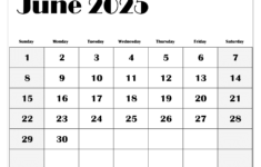 Free June 2025 Calendar Printable Pdf Template With Holidays in Calendar 2025 June and July