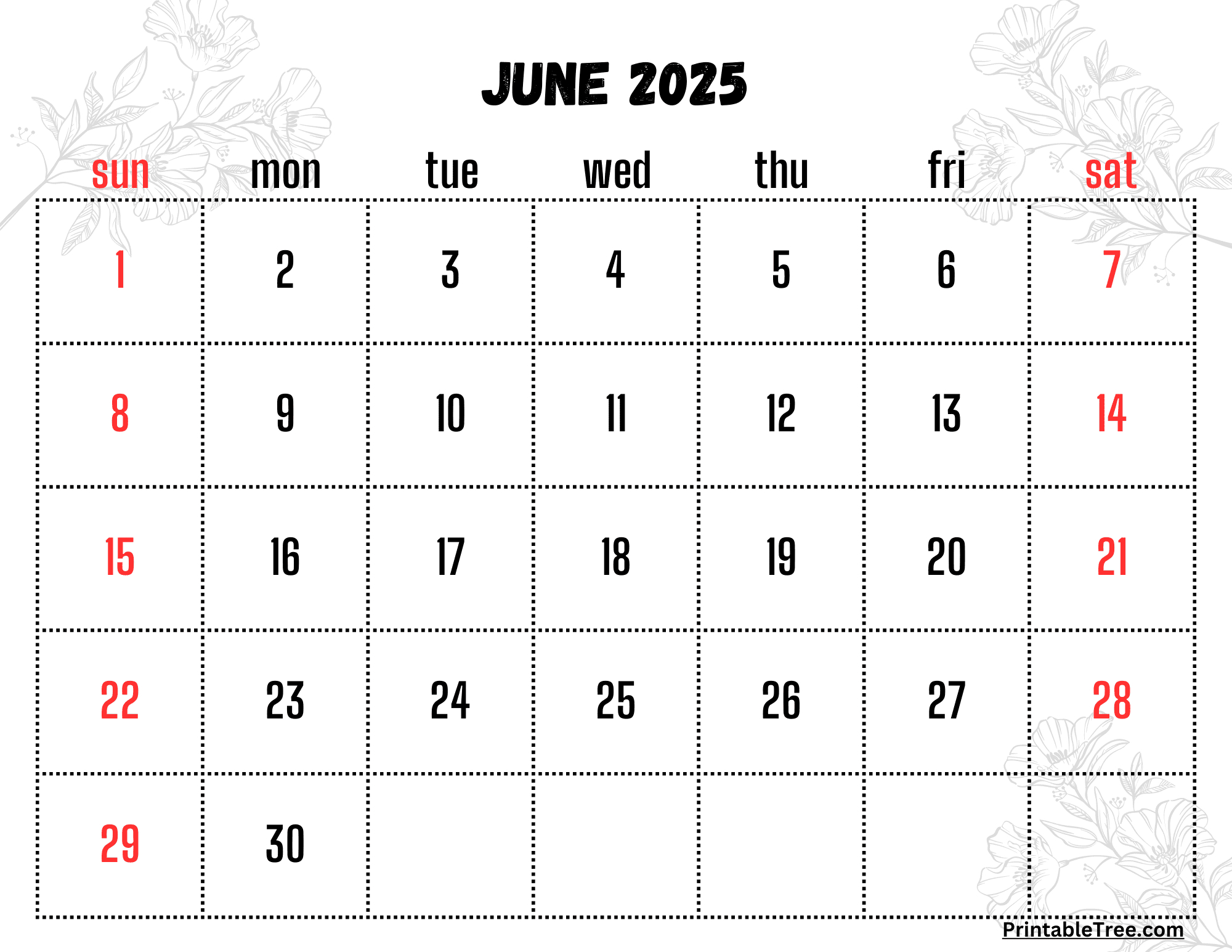 Free June 2025 Calendar Printable Pdf Template With Holidays intended for June 2025 Calendar with Holidays Printable