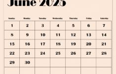 Free June 2025 Calendar Printable Pdf Template With Holidays regarding 2025 Calendar For June