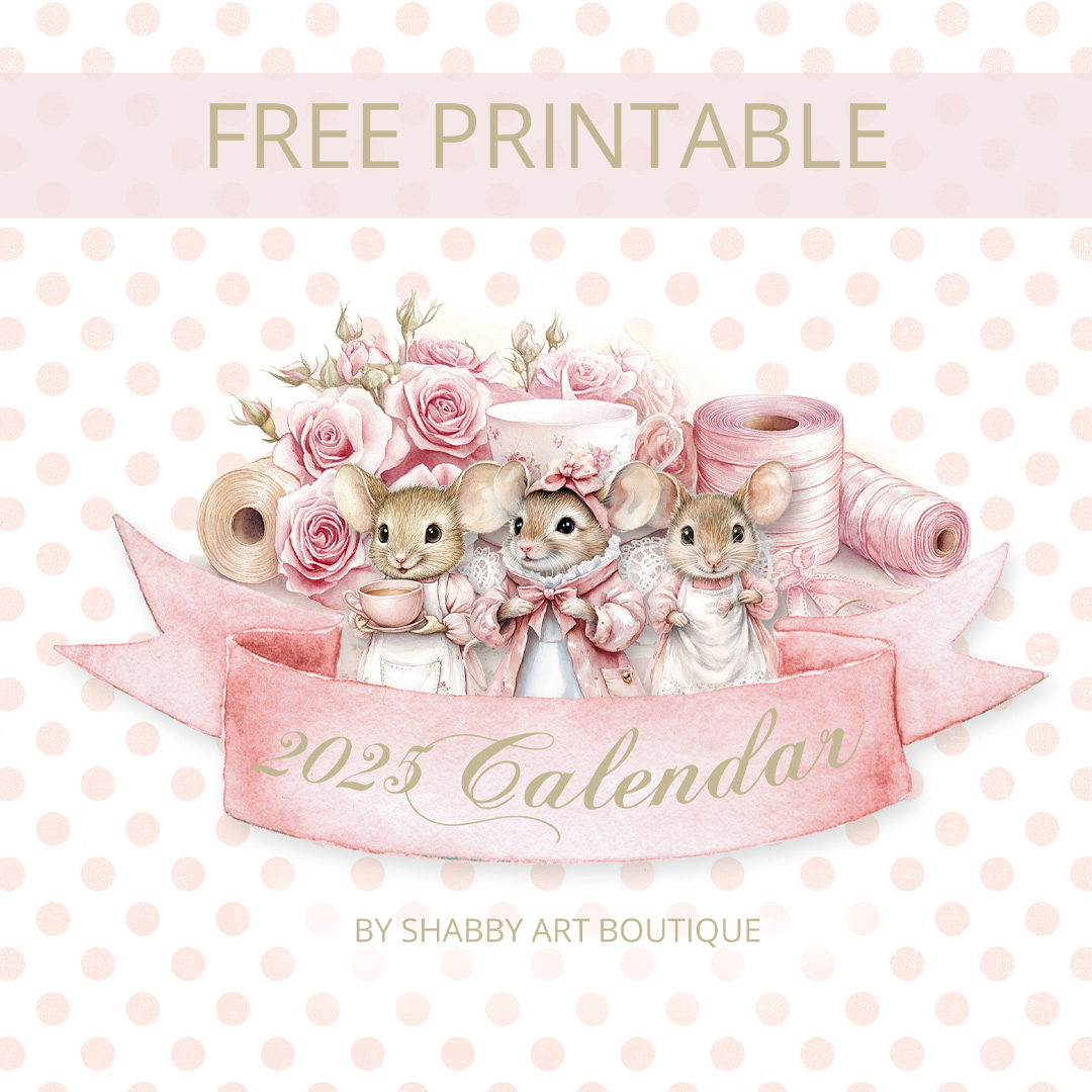 Free Printable 2025 Calendar - Shabby Art Boutique within Gallery Animalia 2025 Calendar Printable