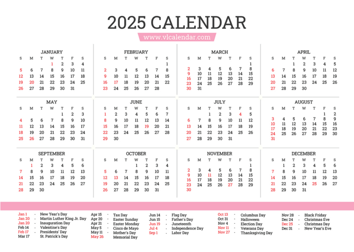 Chill the Fck Out 2025 Calendar Printable