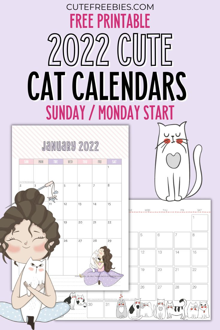 Free Printable 2025 Cat Calendar – Super Cute - Cute Freebies For You within Cat Lovers 2025 Calendar Printable