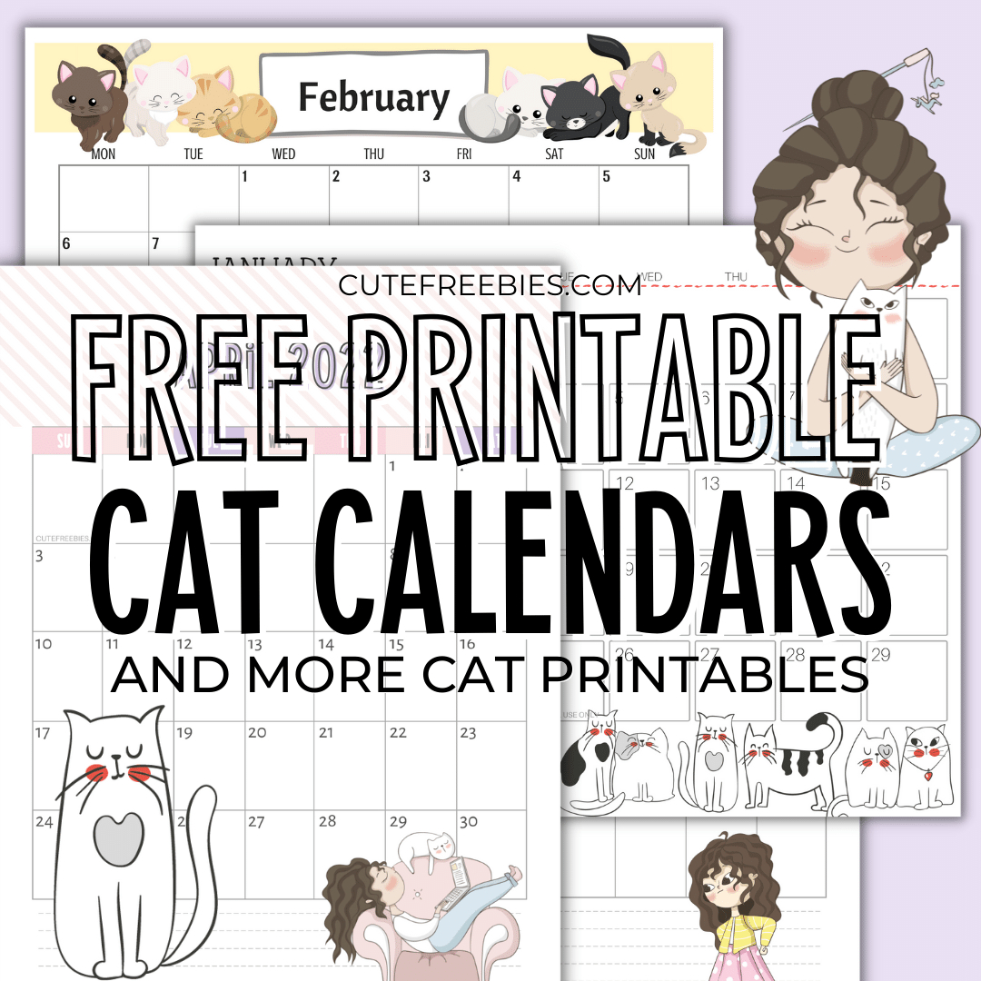 Free Printable 2025 Cat Calendar – Super Cute - Cute Freebies For You within What Cats Teach Us 2025 Calendar Printable