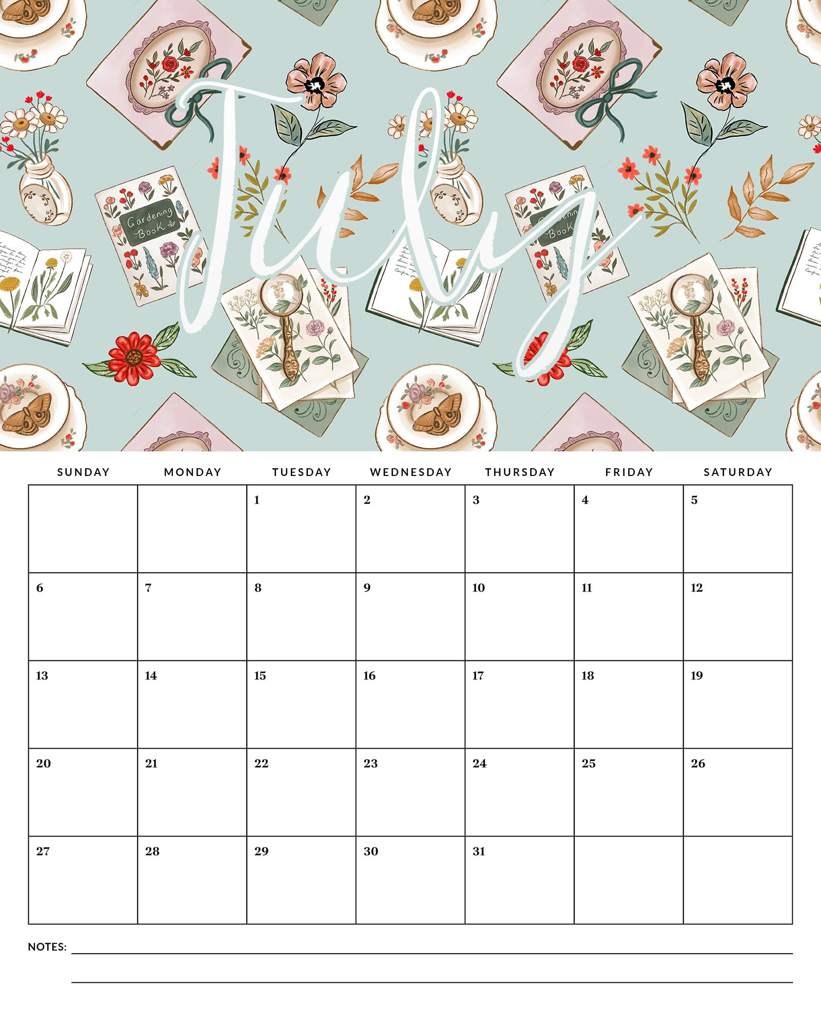 Free Printable 2025 Cottagecore Calendar - The Cottage Market intended for Cottage Life 2025 Calendar Printable