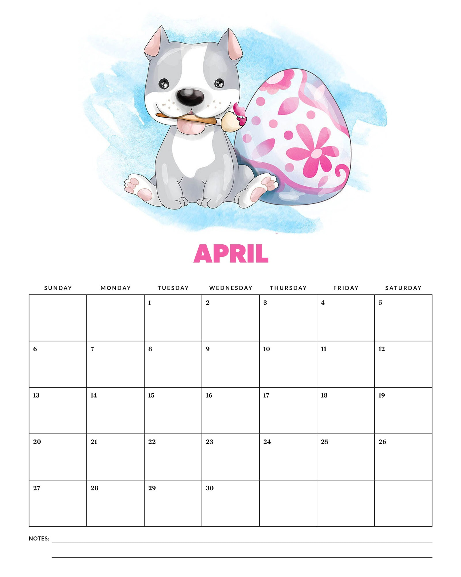 Free Printable 2025 Cute Dog Calendar - The Cottage Market throughout Puggles 2025 Calendar Printable