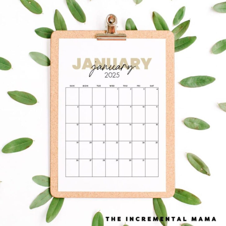 Instant Happy Notes 2025 Calendar Printable