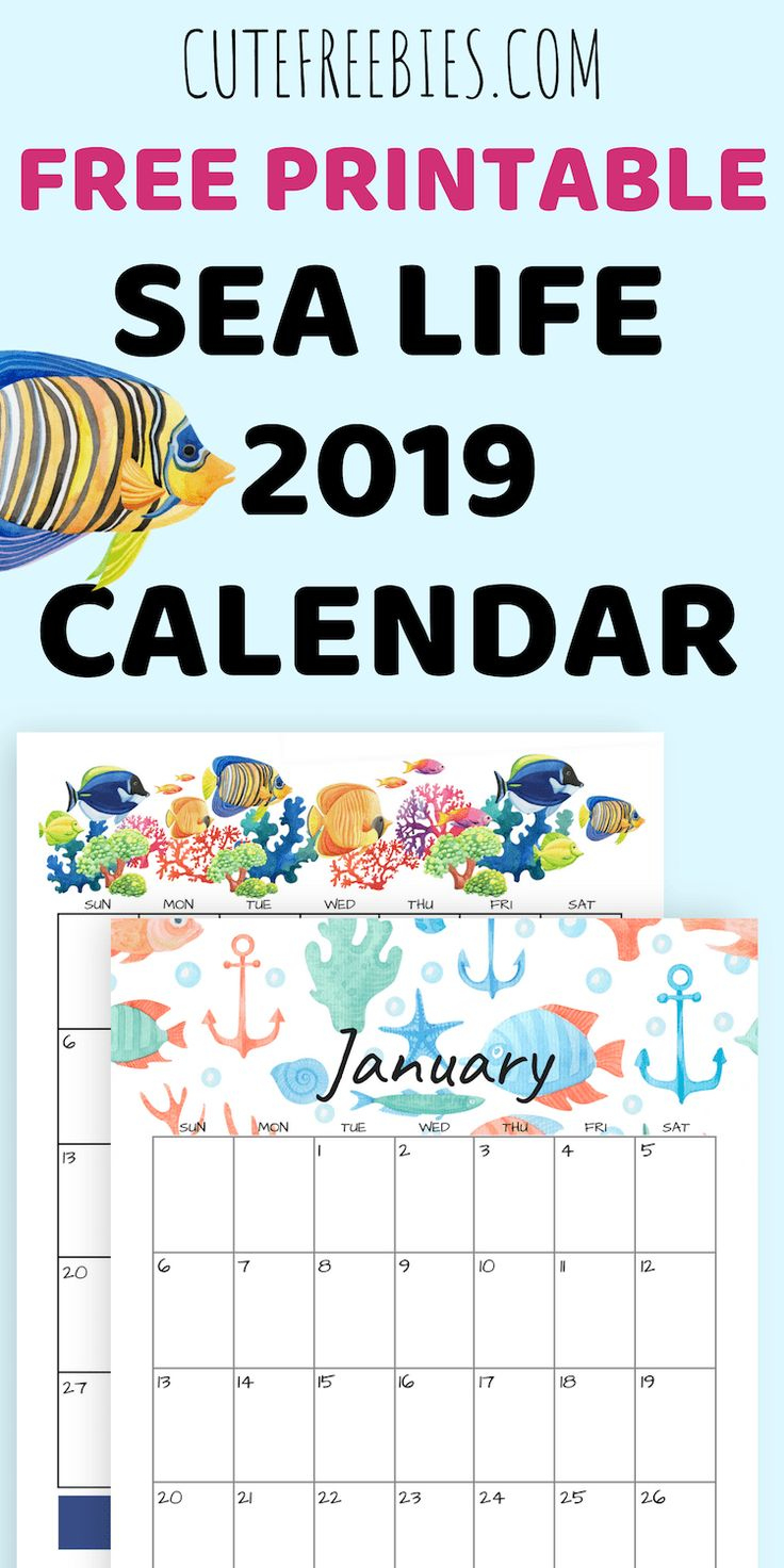 Free Printable 2025 Sea Themed Calendar + More Freebies - Cute pertaining to Beach Life 2025 Calendar Printable