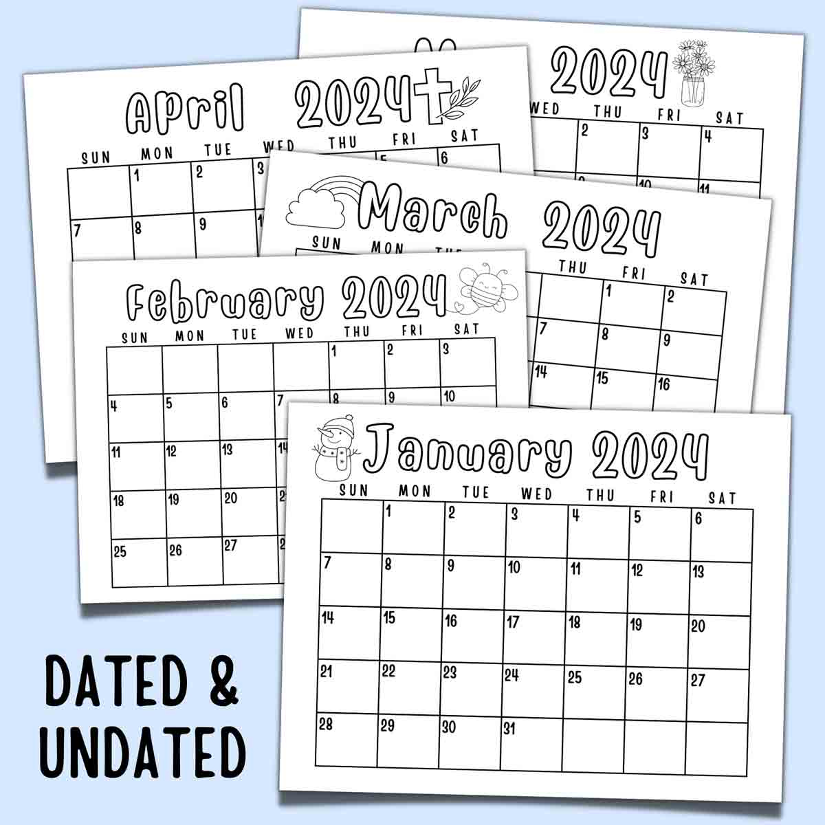 Free Printable Calendar For Kids - Dated And Undated (2024-2025 inside Poorly Drawn Lines 2025 Calendar Printable