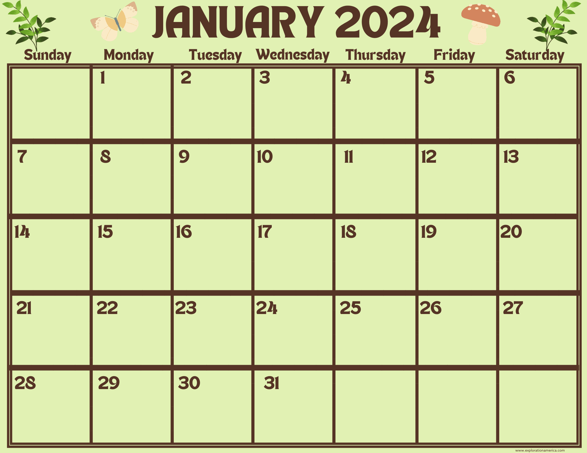 Free Printable Calendar - Nature Themed 12 Month Calendar pertaining to Ohio Nature 2025 Calendar Printable
