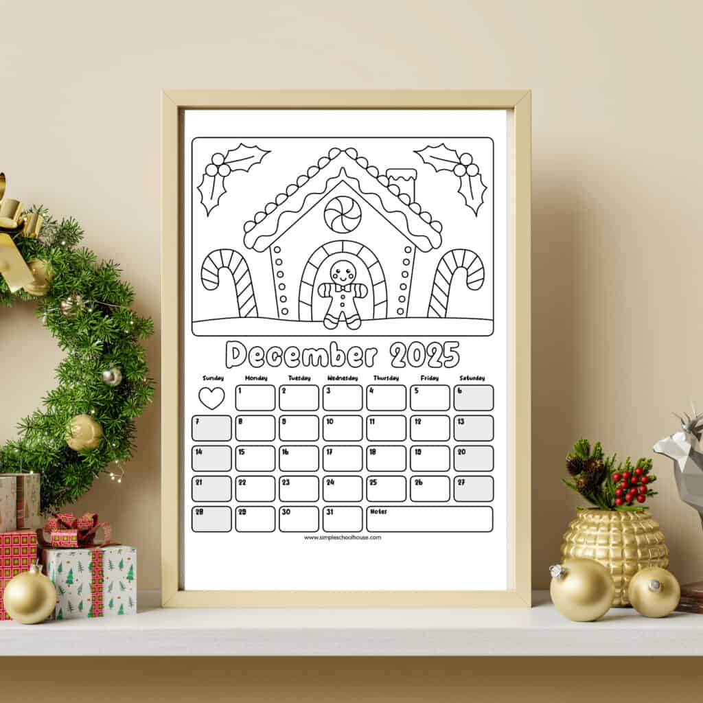 Free Printable Coloring Calendar For Kids In 2025 • Mindfulmazing intended for Lousy Drawings For Good People 2025 Calendar Printable