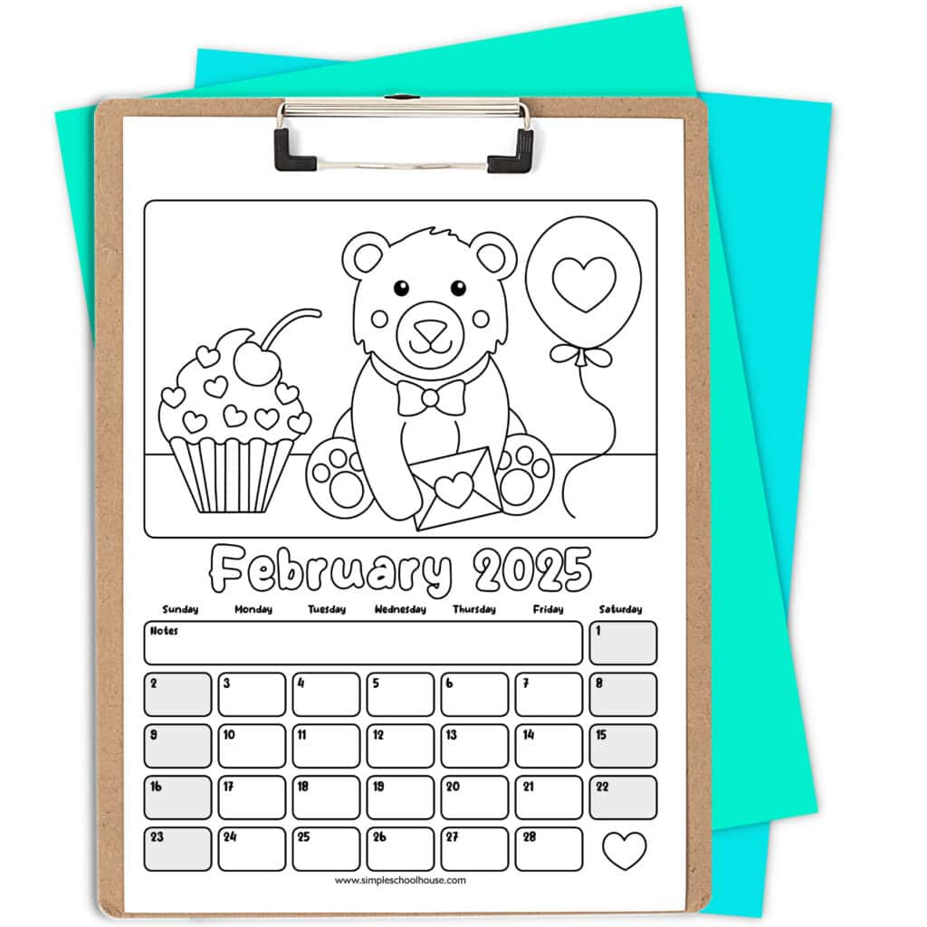 Free Printable Coloring Calendar For Kids In 2025 • Mindfulmazing regarding Lousy Drawings For Good People 2025 Calendar Printable