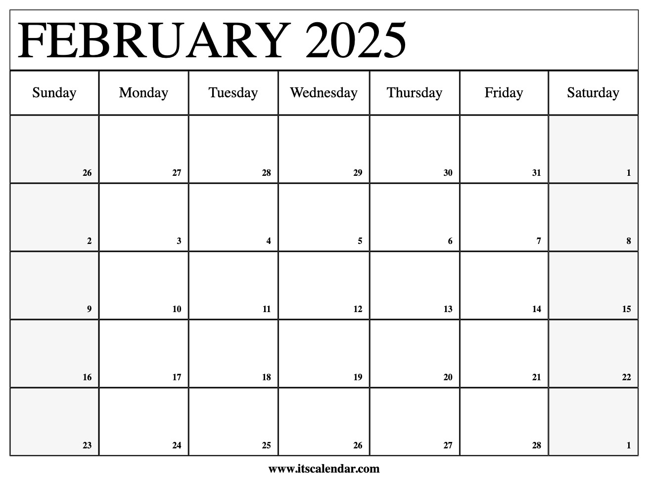 Free Printable February 2025 Calendar with My Old Kentucky Home 2025 Calendar Printable