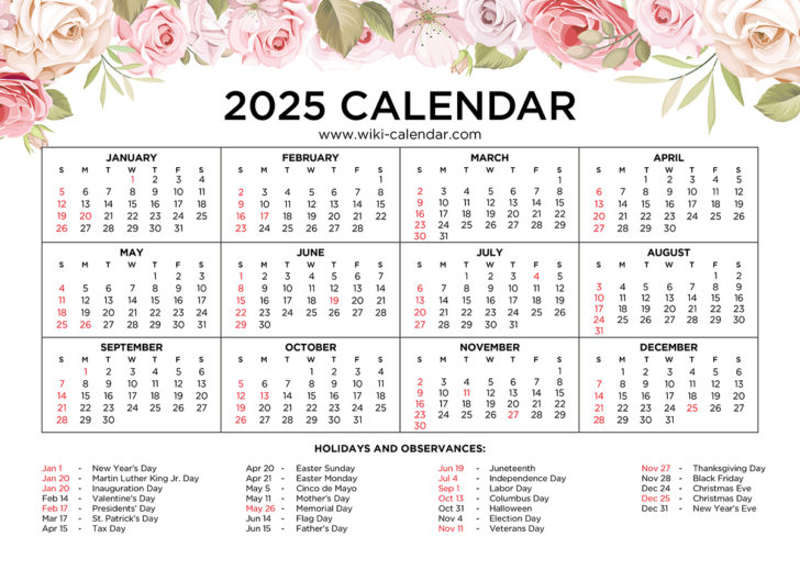 Cheers 2025 Calendar Printable