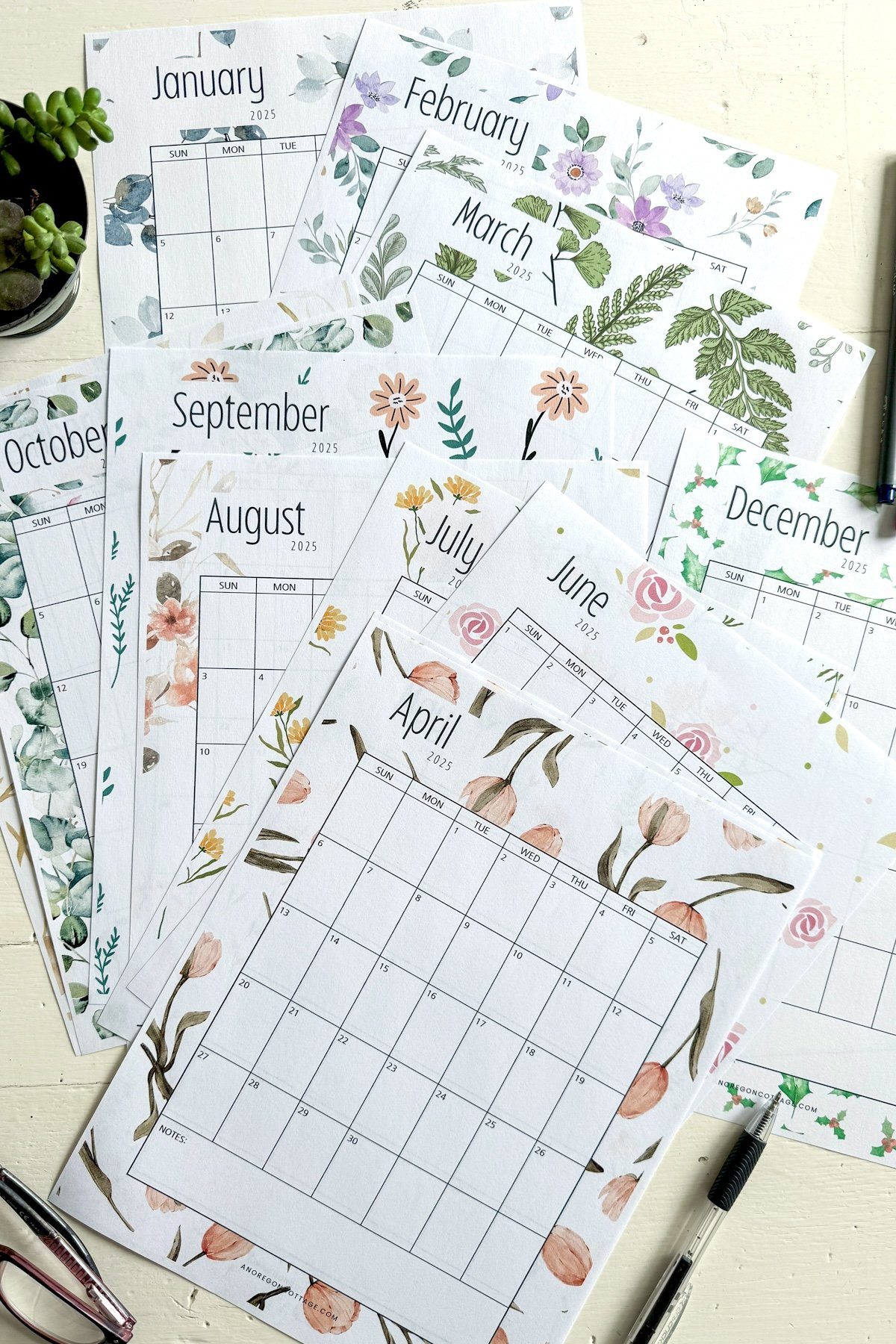Free Printable Monthly Calendar For 2025 - An Oregon Cottage in Munch 2025 Calendar Printable