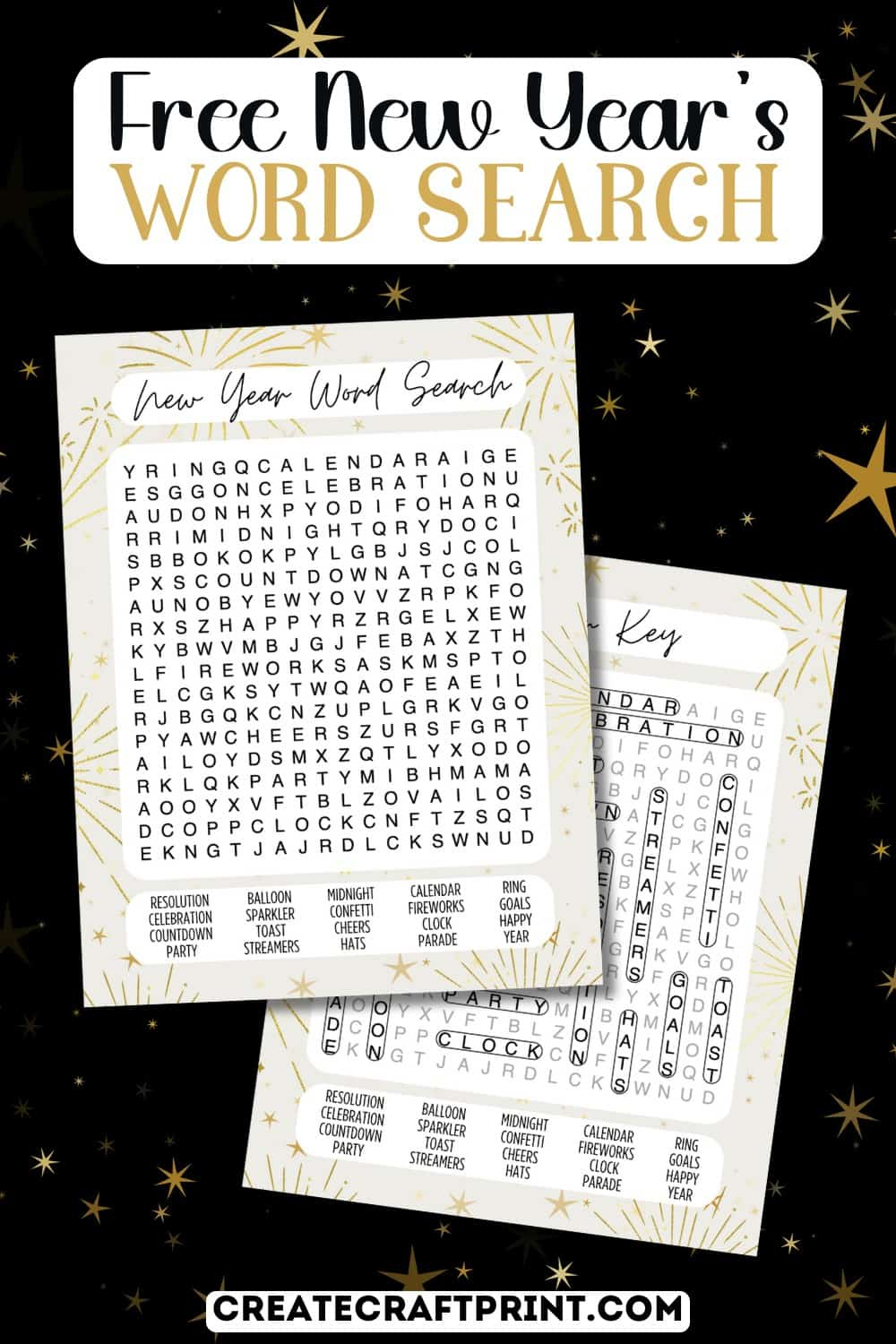 Free Printable New Year Word Search For 2025 - Create Craft Print within Word Search 2025 Calendar Printable
