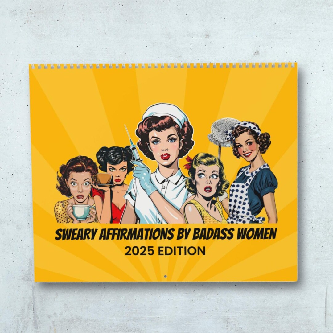 Funny 2025 Wall Calendar, Swearing Calendar, Gift For Her in Unapologetically Smutty 2025 Calendar Printable